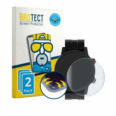 Front side of a product packaging with the brand logo BROTECT. Next to it is the device James R9 shown with the corresponding 