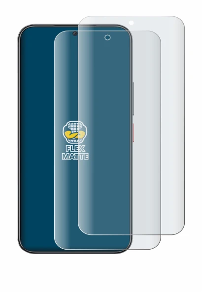 Image of the device Nubia Air Pro with a wide variety of screen protectors.