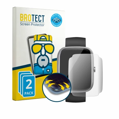Front side of a product packaging with the brand logo BROTECT. Next to it is the device Jugeman T60 1.91" shown with the corre