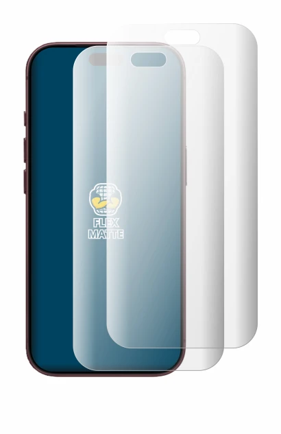 Image of the device Apple iPhone 18 Pro with a wide variety of screen protectors.