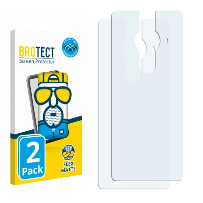 Front side of a product packaging with the brand logo BROTECT. Next to it is the corresponding screen protector.