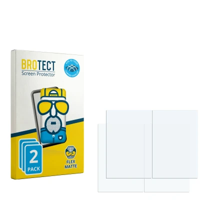 Front side of a product packaging with the brand logo BROTECT. Next to it is the corresponding screen protector.