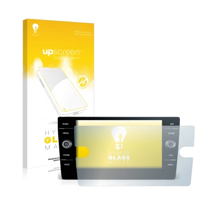 Front side of a product packaging with the brand logo upscreen. Next to it is the device Volkswagen T-Roc 2017-2019 Discover M