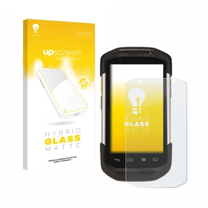 Front side of a product packaging with the brand logo upscreen. Next to it is the device Zebra TC77 shown with the correspondi