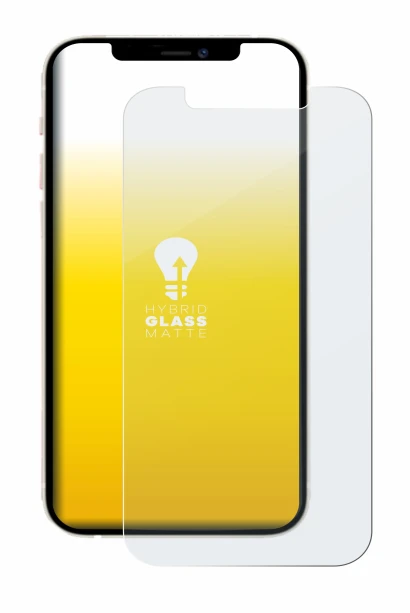 Image of the device Apple iPhone 12 Pro with a wide variety of screen protectors.
