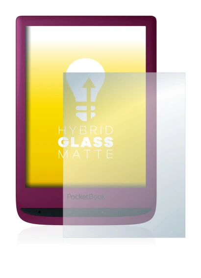 Image of the device PocketBook Touch Lux 5 with a wide variety of screen protectors.