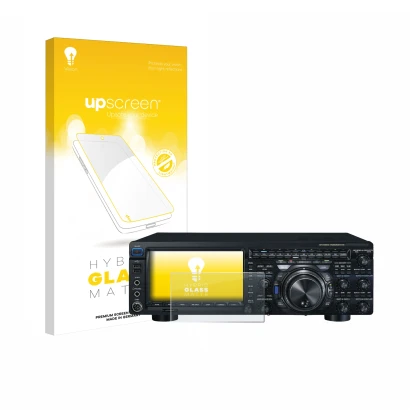 Front side of a product packaging with the brand logo upscreen. Next to it is the device Yaesu FT-DX101D shown with the corres