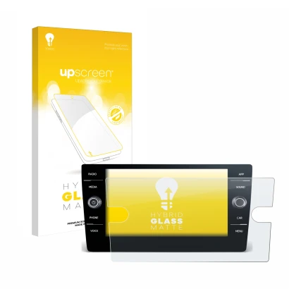 Front side of a product packaging with the brand logo upscreen. Next to it is the device Volkswagen Tiguan R-Line TDI 2020 Dis