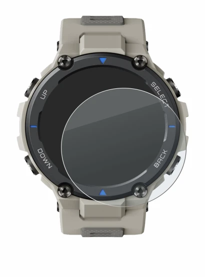Image of the device Huami Amazfit T-Rex Pro with a wide variety of screen protectors.