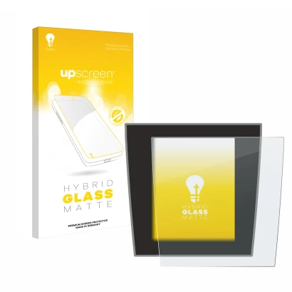 Front side of a product packaging with the brand logo upscreen. Next to it is the device Porsche Taycan 2021 Infotainment Syst