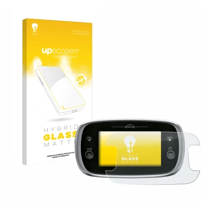 Front side of a product packaging with the brand logo upscreen. Next to it is the device Fiat 500X Uconnect 7" shown with the 