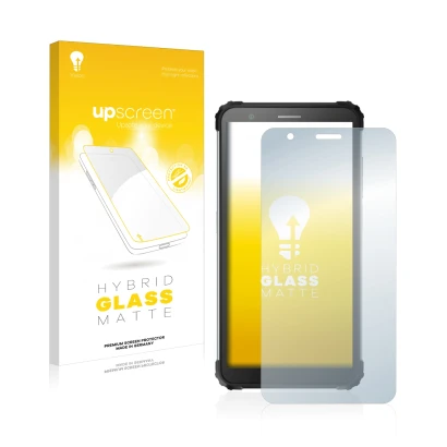 Front side of a product packaging with the brand logo upscreen. Next to it is the device Blackview BV6600 Pro shown with the c