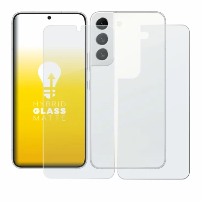 Image of the device Samsung Galaxy S22 5G (Front+Back) with a wide variety of screen protectors.