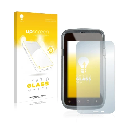 Front side of a product packaging with the brand logo upscreen. Next to it is the device Honeywell Dolphin CT60 XP shown with 