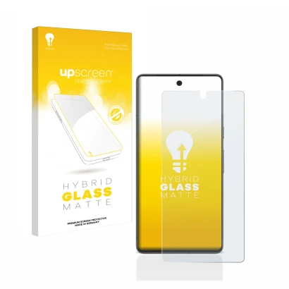 Front side of a product packaging with the brand logo upscreen. Next to it is the device Google Pixel 7 shown with the corresp