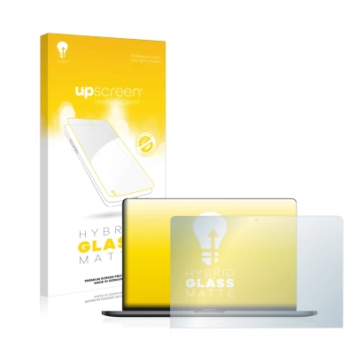 Front side of a product packaging with the brand logo upscreen. Next to it is the device Apple MacBook Pro 13" 2022 shown with