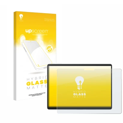 Front side of a product packaging with the brand logo upscreen. Next to it is the device Microsoft Surface Pro 9 shown with th