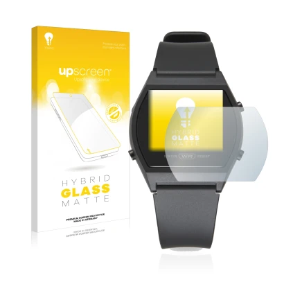 Front side of a product packaging with the brand logo upscreen. Next to it is the device Casio LW-204-1BEF shown with the corr