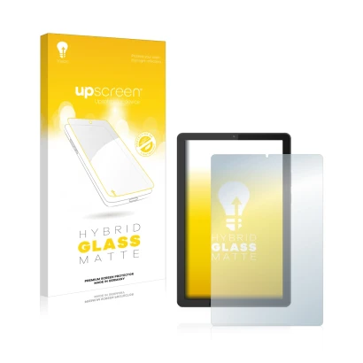 Front side of a product packaging with the brand logo upscreen. Next to it is the device Lenovo Tab M9 shown with the correspo