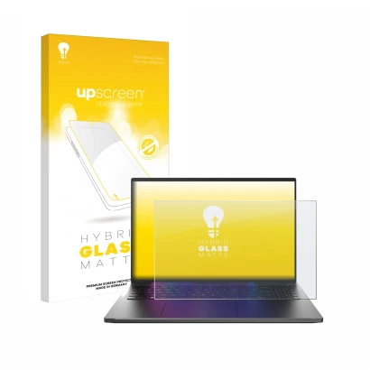 Front side of a product packaging with the brand logo upscreen. Next to it is the device Acer Swift Go 16 shown with the corre