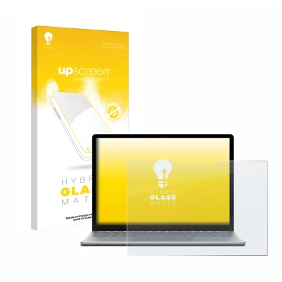 Front side of a product packaging with the brand logo upscreen. Next to it is the device Microsoft Surface Laptop 6 15