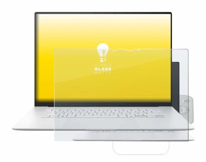 Image of the device ASUS ZenBook S 16 with a wide variety of screen protectors.