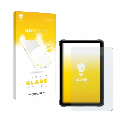 Front side of a product packaging with the brand logo upscreen. Next to it is the device Doogee R10 shown with the correspondi