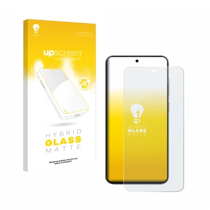 Front side of a product packaging with the brand logo upscreen. Next to it is the device Samsung Galaxy S24 FE shown with the 