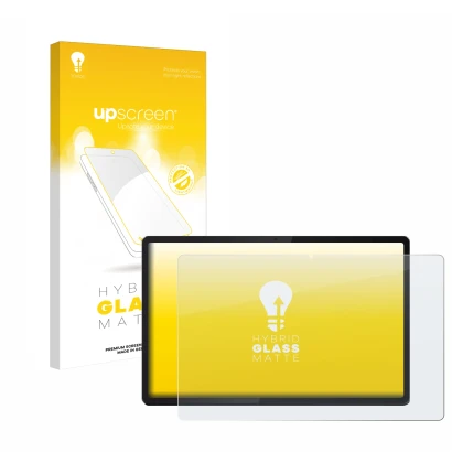 Front side of a product packaging with the brand logo upscreen. Next to it is the device Lenovo Idea Tab Pro 12.7" shown with 