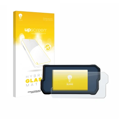 Front side of a product packaging with the brand logo upscreen. Next to it is the device KTM RC125 / RC390 2022+ shown with th