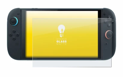 Image of the device Nintendo Switch 2 with a wide variety of screen protectors.