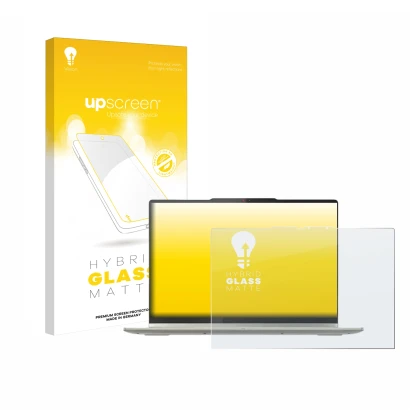 Front side of a product packaging with the brand logo upscreen. Next to it is the device Lenovo Yoga 7 2-in-1 Gen 10 14