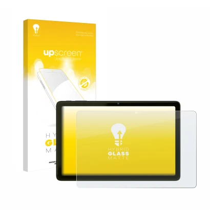 Front side of a product packaging with the brand logo upscreen. Next to it is the device VALE Tablet V10A shown with the corre