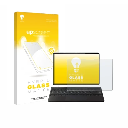 Front side of a product packaging with the brand logo upscreen. Next to it is the device Microsoft Surface Pro Copilot+ 13