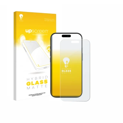 Front side of a product packaging with the brand logo upscreen. Next to it is the device Apple iPhone 17 Pro Max shown with th