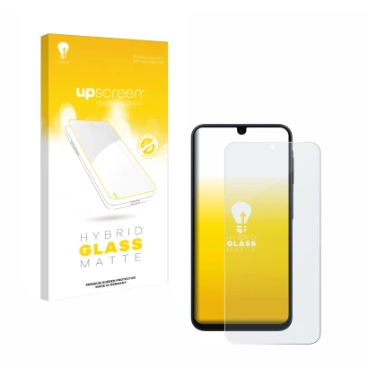 Front side of a product packaging with the brand logo upscreen. Next to it is the device Samsung Galaxy A17 5G shown with the 