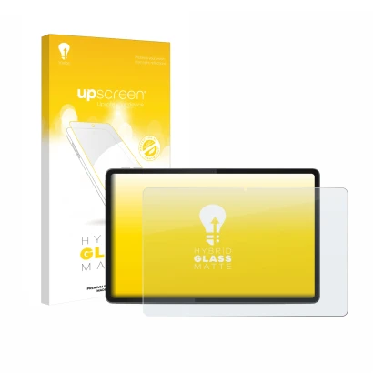 Front side of a product packaging with the brand logo upscreen. Next to it is the device Lenovo Yoga Tab 11.1" 2025 shown with