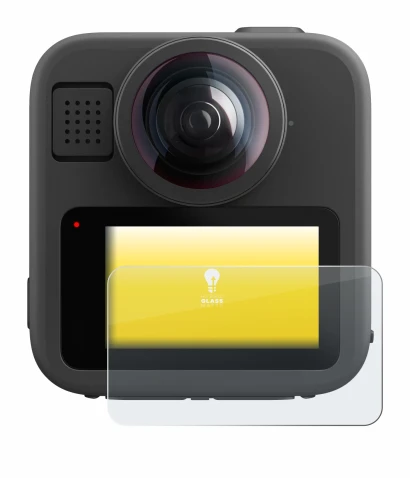 Image of the device GoPro Max 2 with a wide variety of screen protectors.