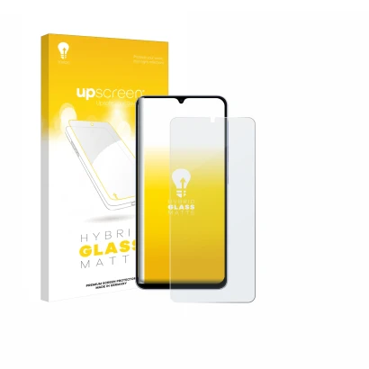 Front side of a product packaging with the brand logo upscreen. Next to it is the device Samsung Galaxy A07 shown with the cor