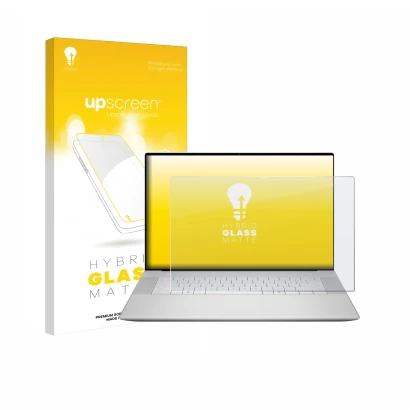 Front side of a product packaging with the brand logo upscreen. Next to it is the device Dell 16 Premium Laptop shown with the