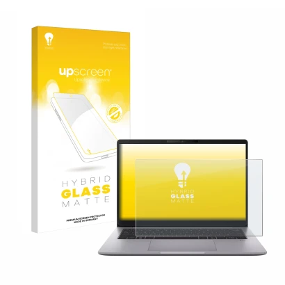 Front side of a product packaging with the brand logo upscreen. Next to it is the device ASUS ExpertBook P3 G2 shown with the 