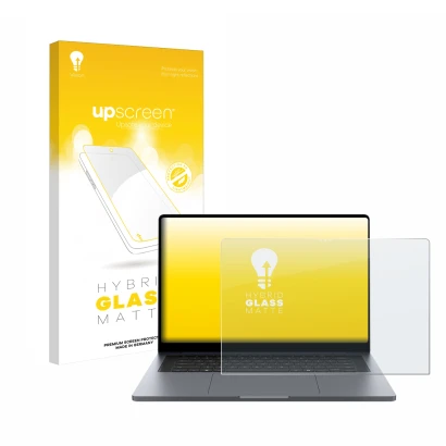 Front side of a product packaging with the brand logo upscreen. Next to it is the device Samsung Galaxy Book6 Ultra 16" shown 