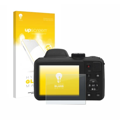 Front side of a product packaging with the brand logo upscreen. Next to it is the device Kodak Pixpro AZ405 shown with the cor