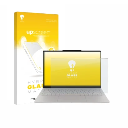 Front side of a product packaging with the brand logo upscreen. Next to it is the device Lenovo Yoga Slim 7i Ultra Gen 11 Aura