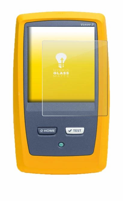 Image of the device Fluke DSX8000 with a wide variety of screen protectors.