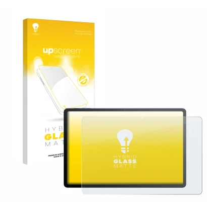 Front side of a product packaging with the brand logo upscreen. Next to it is the device TCL Tab A1 Plus shown with the corres