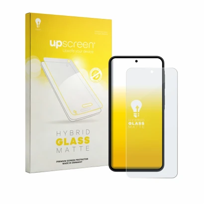 Front side of a product packaging with the brand logo upscreen. Next to it is the device Samsung Galaxy A27 5G shown with the 