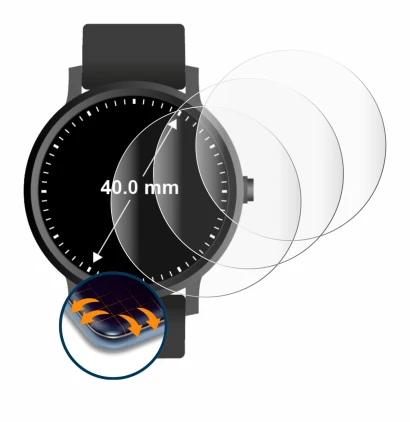 Image of the device Watches (Circular, ø: 40 mm) with a wide variety of screen protectors.