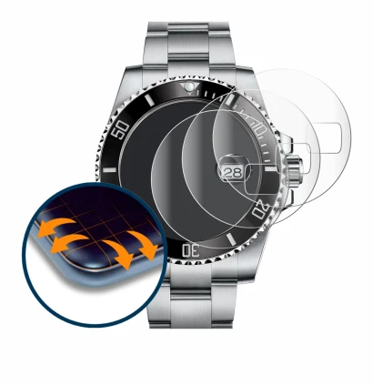 Image of the device Rolex Submariner (Date) with a wide variety of screen protectors.