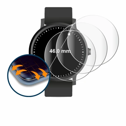 Image of the device Watches (Circular, ø: 46 mm) with a wide variety of screen protectors.